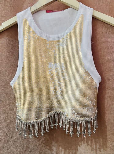 Jj  Golden white top