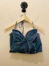 Load image into Gallery viewer, Hd flower denim top