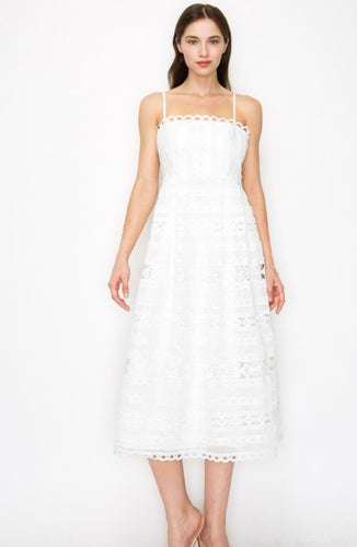 I Lace spaguetti straps midi dress