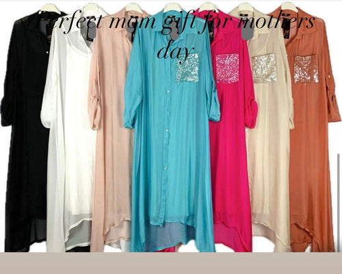 N silk sequence pocket dress