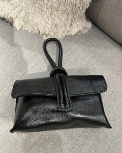 Lc leather clutch and crossbody metallic