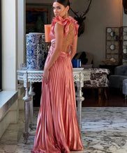 Load image into Gallery viewer, L Ruffles maxi pleated dress