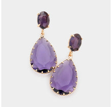 Load image into Gallery viewer, W Oval Teardrop earrings