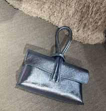 Load image into Gallery viewer, Lc leather clutch and crossbody metallic