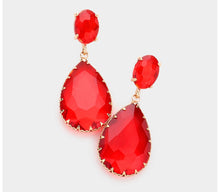 Load image into Gallery viewer, W Oval Teardrop earrings