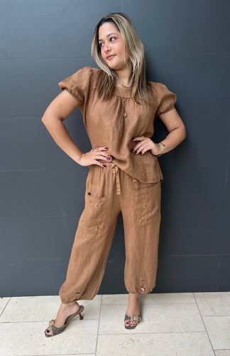 K linen 2 pcs bubble sleeve set