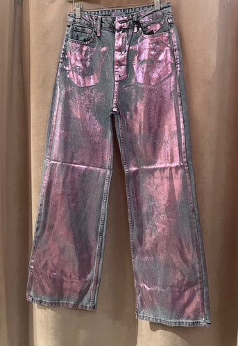 L Denim foil pink