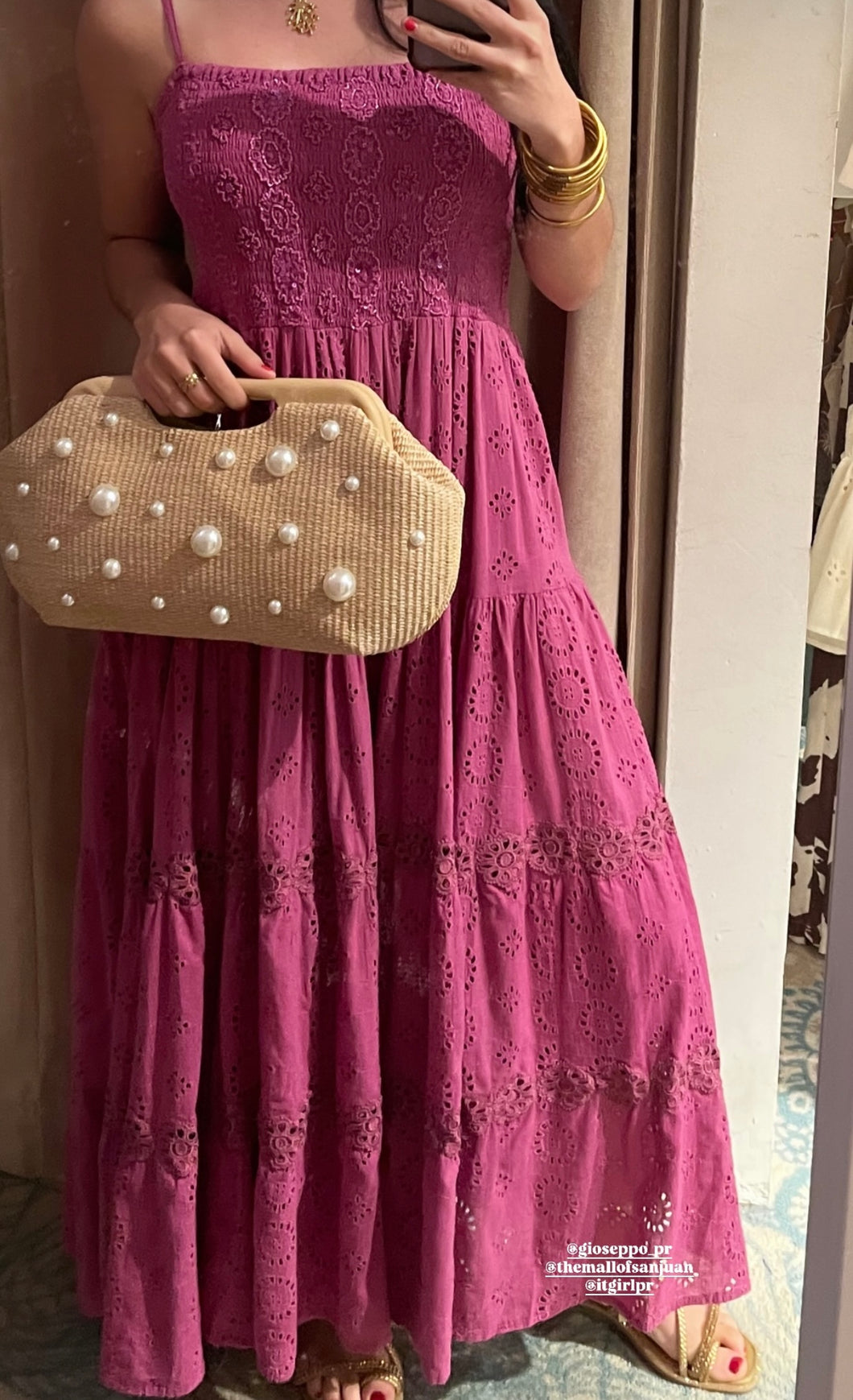 I clotilde  strappy maxi dress  purple