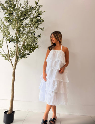 Lc ruffles linen dress