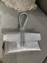 Load image into Gallery viewer, Lc leather clutch and crossbody metallic