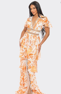 B Ruffles maxi dress