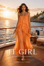 Load image into Gallery viewer, N layering ruffles  maxi dress