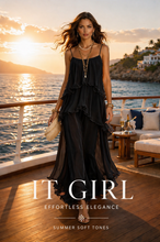 Load image into Gallery viewer, N layering ruffles  maxi dress