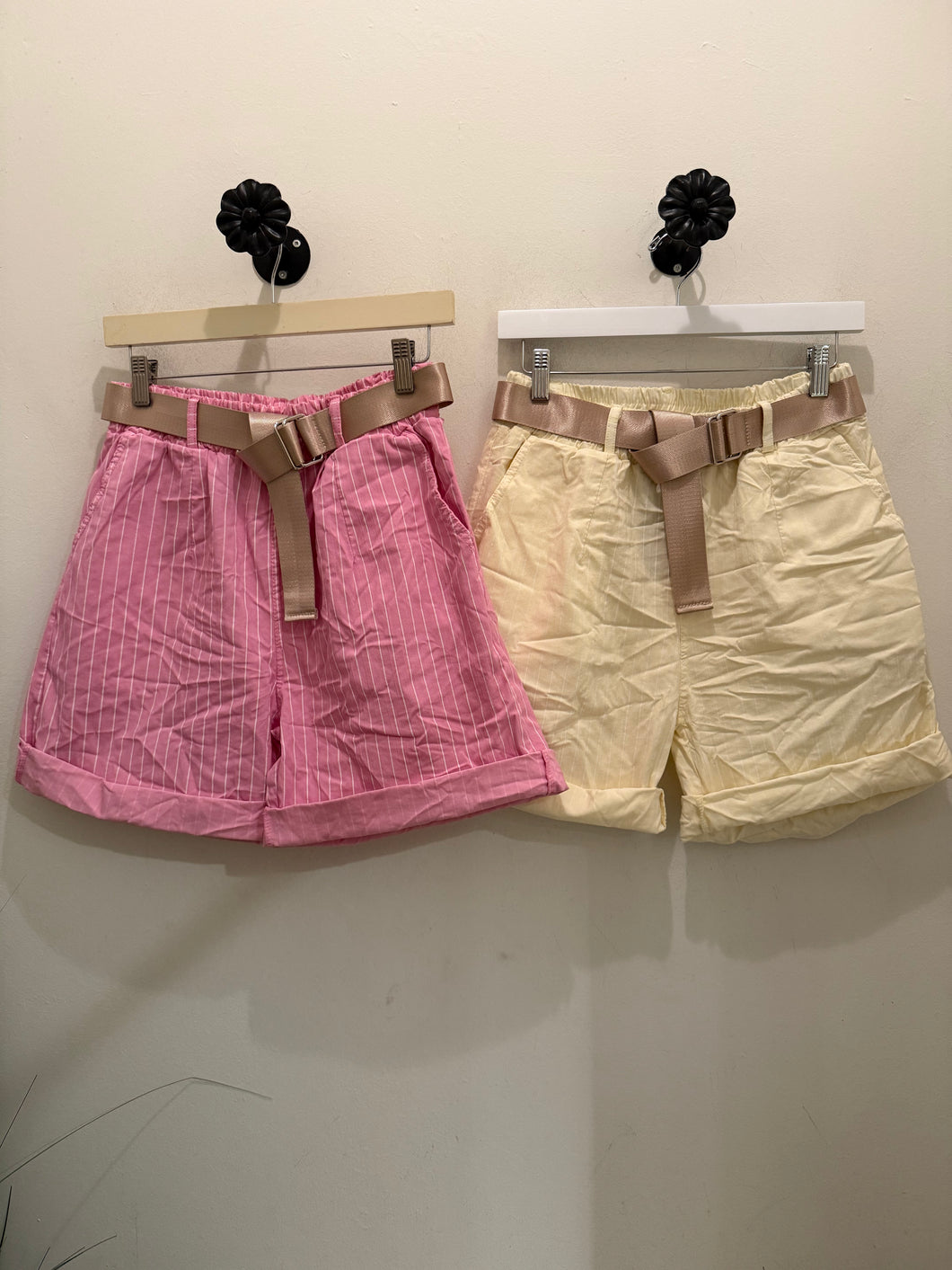 N stripe shorts/belt