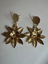 Load image into Gallery viewer, L aretes en bronce laminado con baño en oro 18 kilates