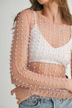 Load image into Gallery viewer, Eb mesh top with pearls