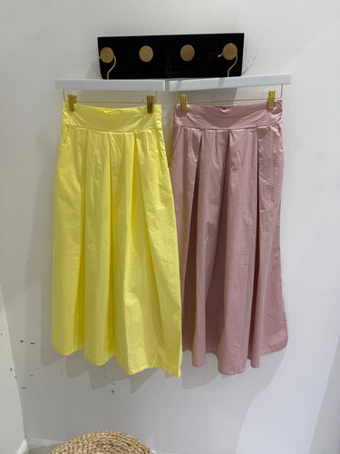C Cotton midi skirt