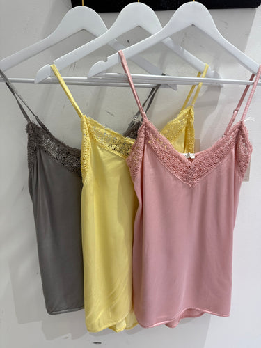 C satin cami top