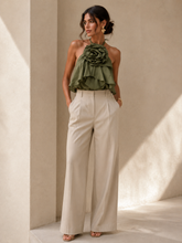 Load image into Gallery viewer, Lc ruffles halter flower top