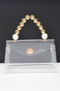 Hd beaded handle  transparent bag