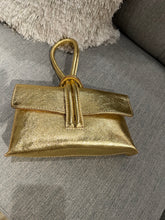 Load image into Gallery viewer, Lc leather clutch and crossbody metallic