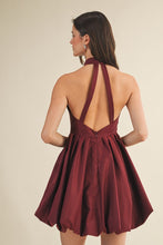 Load image into Gallery viewer, Ms bubble hem halter dress