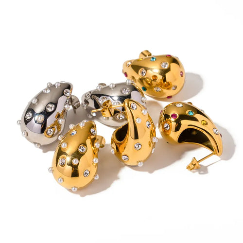 N Teardrops small /rhinstone