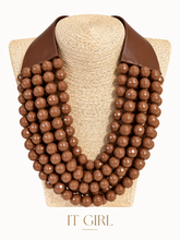 Load image into Gallery viewer, W beats layers leather necklace