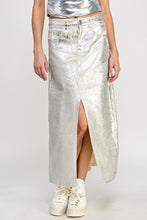 Load image into Gallery viewer, ML Metallic midi skirt