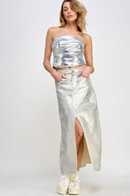 Load image into Gallery viewer, ML Metallic midi skirt