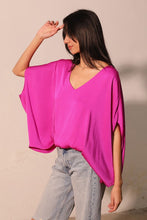 Load image into Gallery viewer, T silk caftan top with back band