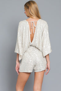 A sequence light pink romper