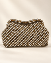 Load image into Gallery viewer, E/M pearls and Rhinstone  medium clutch