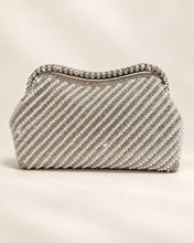 Load image into Gallery viewer, E/M pearls and Rhinstone  medium clutch