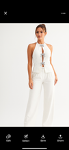 Load image into Gallery viewer, E 2pcs halter-bow trim top/palazzo pants