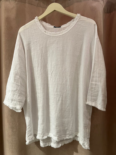 K linen top 3/4 sleeve