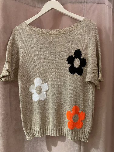 St metallic daisy shirt