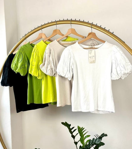 Lc T shirt eyelet bomb sleeve
