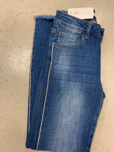 Rhinestone Line Blue Jean