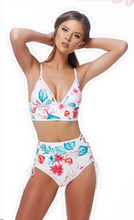 Load image into Gallery viewer, Two-Piece Floral Bathing Suit