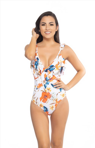 One Piece Floral Bathing Suit