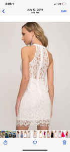 Fitted lace bodycon dress