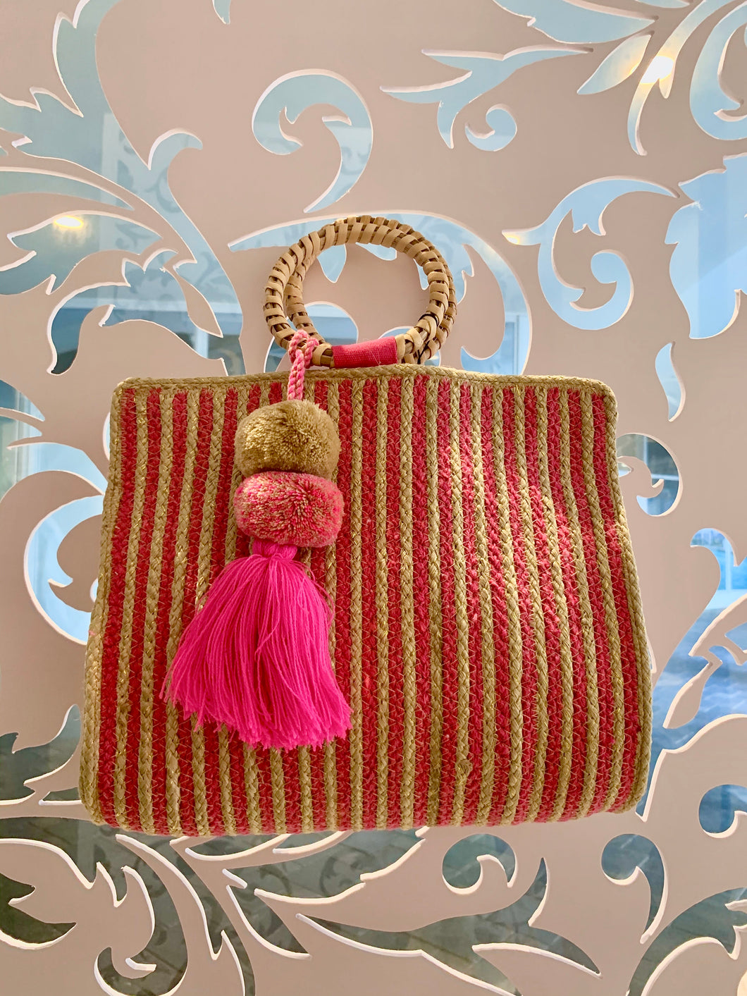 Jute Pink Bag