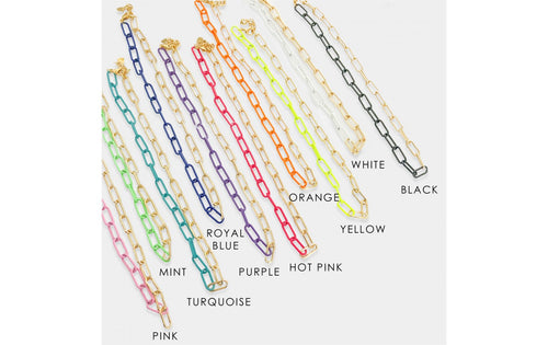 Og enamel paper clip chain