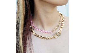 Og enamel paper clip chain