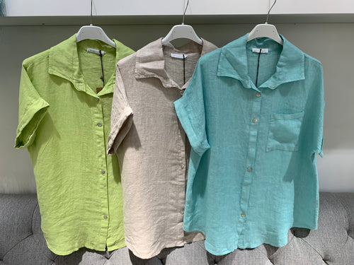 Linen pocket shirt