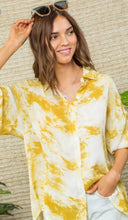 Load image into Gallery viewer, Tie dye mustard long sleeve shirt