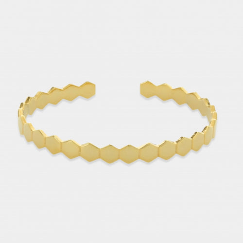 Og gold colored honeycomb design cuff