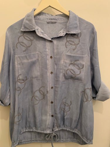 Italian blouse with sparkly details