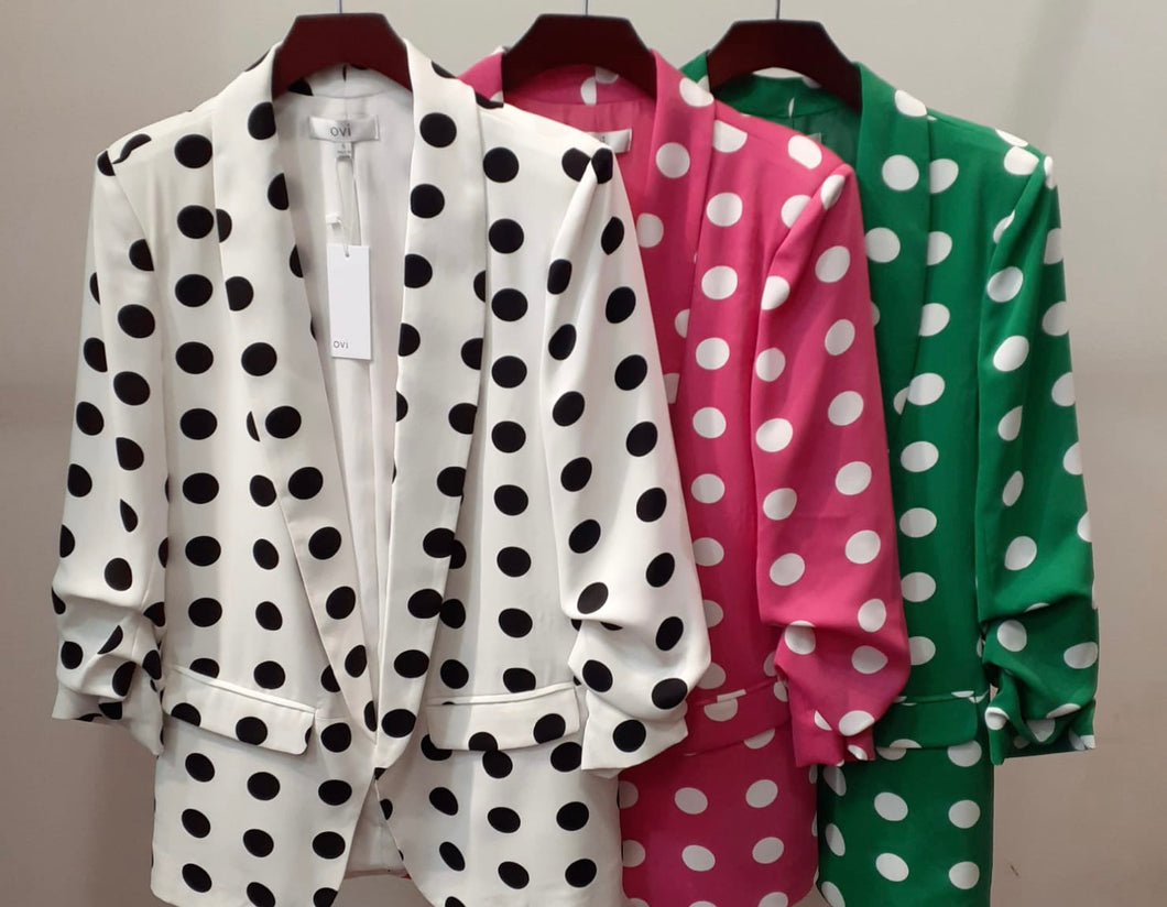 O polka dots blazer